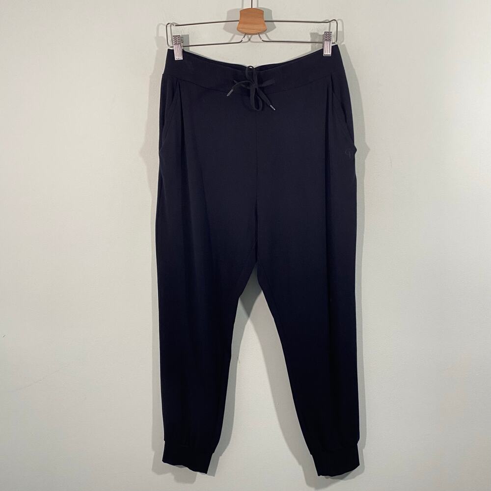 Cozy Earth Women Black Embroidered Logo Ultra Soft Bamboo Jogger Size M